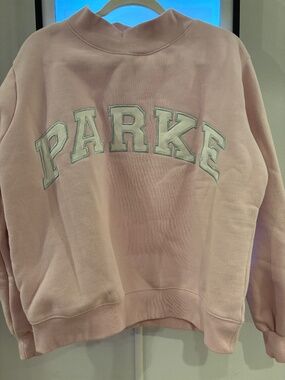 PARKE Light Pink Crew Neck Sweatshirt, Size S/M